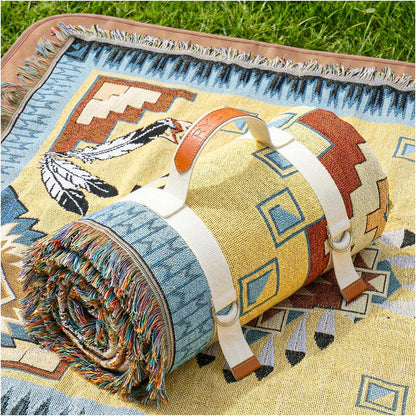 2 in 1 Extra Large Camping Blanket Outdoor Picnic Yoga Mat Lightweight Car Essential Roadtrip Gadget Rv Accessories Glamping Tent Gear Must Haves Hiking Stuff Backpacking Necessities Women Beach Gift