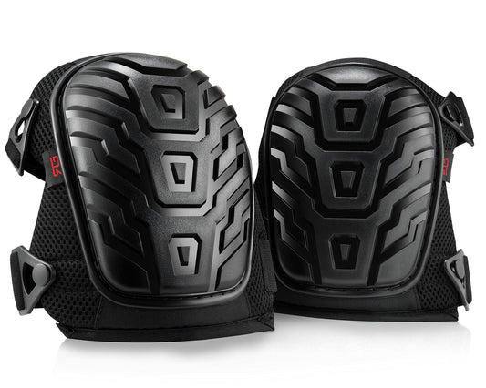 Rockland Guard Work Knee Pads for Men & Women - Professional Heavy Duty Knee Pads for Work in Construction, Flooring, Gardening, Roofing - Protective Gel Cushion Padding, Adjustable via Clip-On Straps
