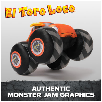 Monster Jam Official El Toro Loco Monster Truck with Sound, Plush Toy, Monster Truck for Boys and Girls, Kids Toys for Ages 3 and Up, 7”