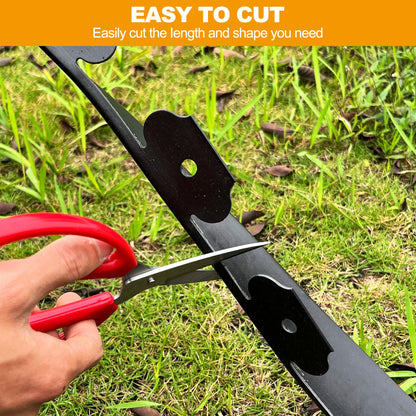 4 inch Tall Landscape Edging No Dig 33FT Garden Edging with 30 Spikes, Landscape Edging Border for Landscaping, Lawn, Flower Beds, Grass, Yard