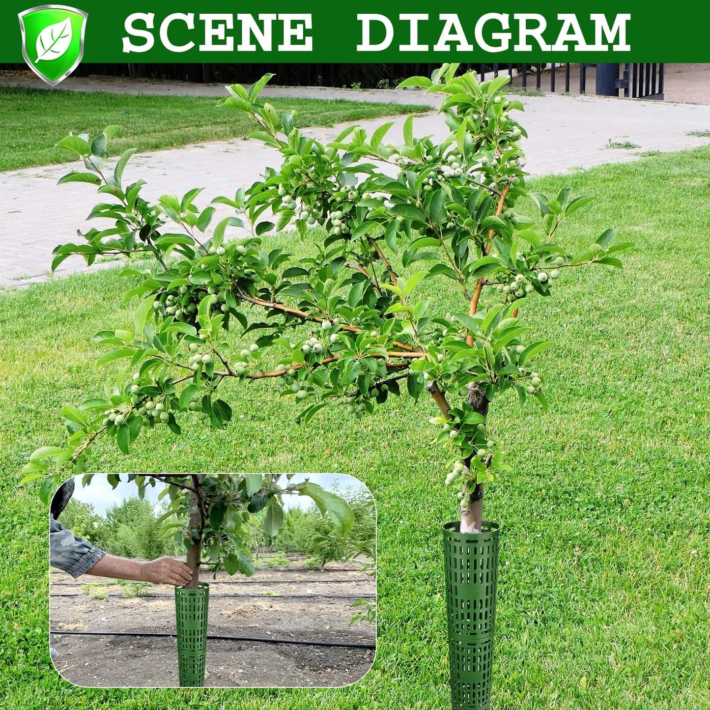 YGAOHF 7 Pack Tree Trunk Protector Guard, Expandable Tree Wraps to Protect Bark, Heavy Duty Tree Protectors from Deer, Tree Guards Trunk Protecter Trimmers, Mowers, Animals Saplings Fruit Trees