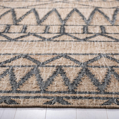 SAFAVIEH Kilim Collection Accent Rug - 3' x 5', Natural & Charcoal, Handmade Flat Weave Jute, Ideal for High Traffic Areas in Entryway, Living Room, Bedroom (KLM752A)