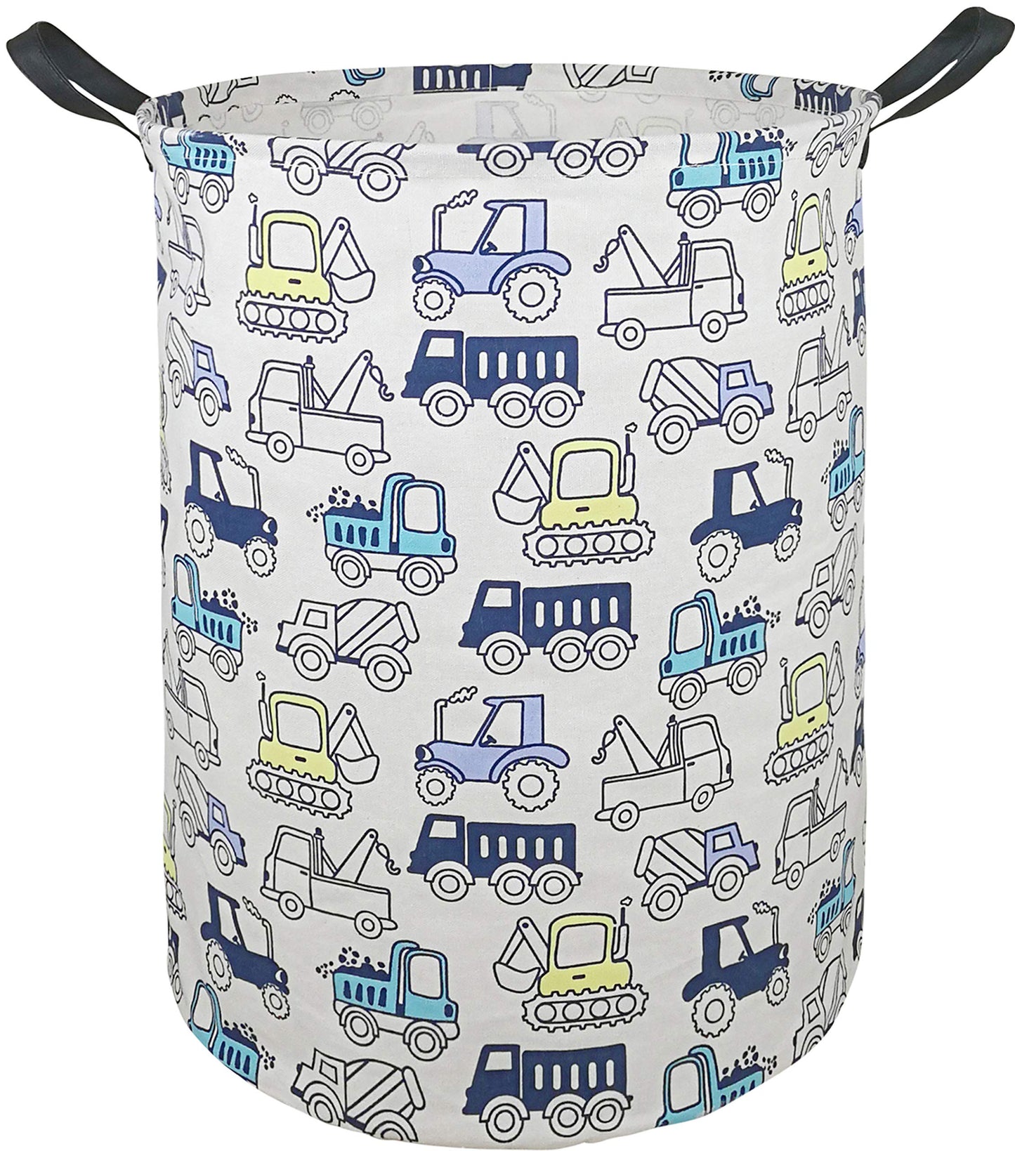 ACMUUNI Collapsible Kids Laundry Basket Clothes Hamper, Foldable Storage Organizer Bin, Toy Clothes Storage with Handles for Boys Girls Bedroom, Room Decor Cars