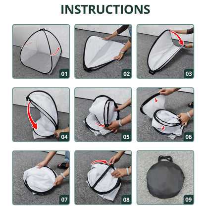 2 Pcs Pop Up Insect Barrier Plant Cover Tent, 22 x 22 x 22 Inch Foldable Garden Plant Protectors Mesh Enclosure, Garden Net Cage Bird Insect Guard Cover for Protecting Plants Fruits Vegetables