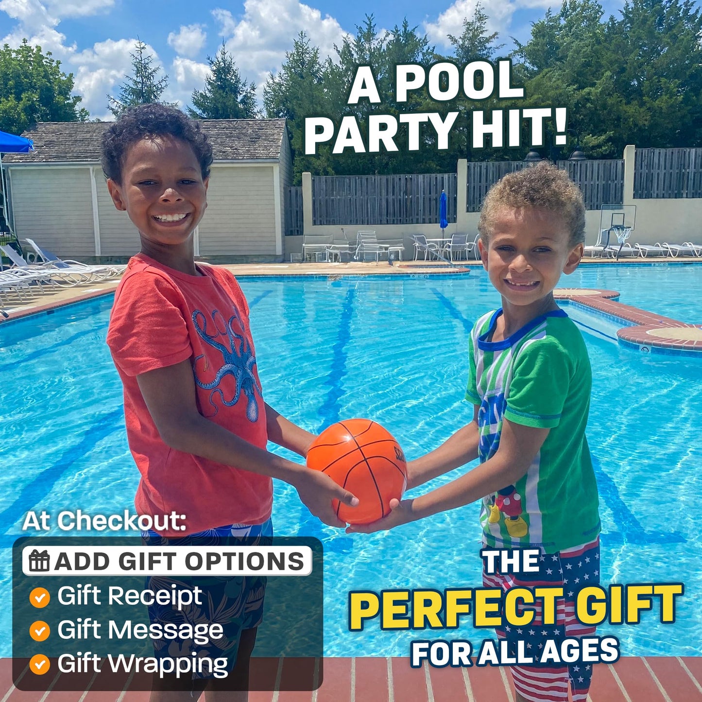Aqua Dive Pool Ball Basketball – Water Pool Toys for Kids Ages 4-12 – Dribble, Pass & Shoot Underwater – Outdoor Beach Toy for Summer Fun – 6" Water Game for Boys & Girls Ages 5 6 7 8 9 10 11 12+