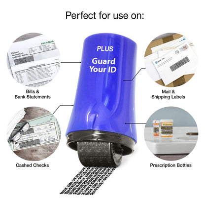 Guard Your ID Confidential Security Roller Set Advanced 2.0 for Identity Theft Protection Redacting (Regular 3-Pack, Blue)