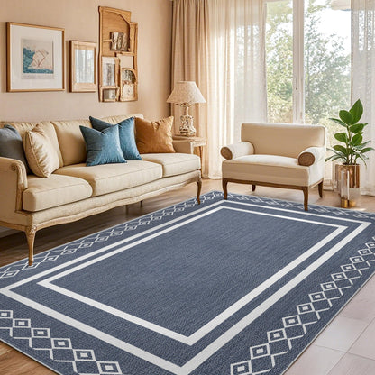 Arenarug Outdoor Patio Rug, Outside Rectangular Carpet, Moroccan Geometric Rugs, Washable Large Indoor Outdoor Rug 8x10 Mats for RV, Picnic, Backyard, Deck, Balcony, Porch, Beach