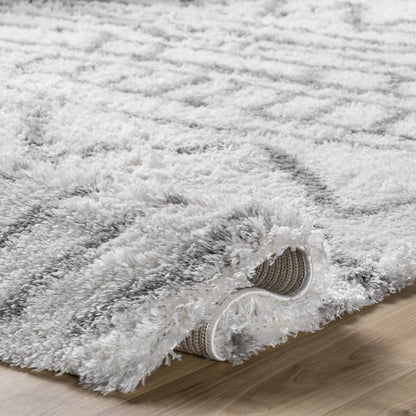 nuLOOM Renata Moroccan Shag Area Rug, 5x8, Grey