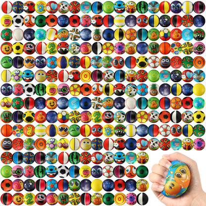 Shappy 300 Pcs Mini Foam Stress Relief Balls Bulk Pack for Adults Boys Girls, Squeeze Stress Balls for Finger Exercise Party Favors Classroom Prizes (Creative Style)
