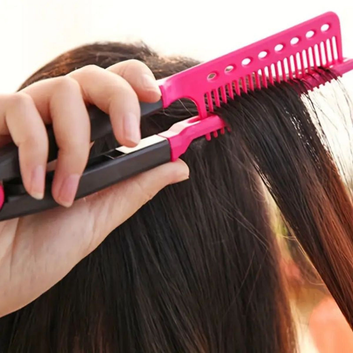 3pcs/1pc Professional Hair Styling Kit, Hair Straightener, Curling Iron with Flat Iron, V-Shaped Hair Brush for Salon, Travel, Home Use, Delicate And Lightweight for All Hair Types, Hair Tools, Holiday Gifts