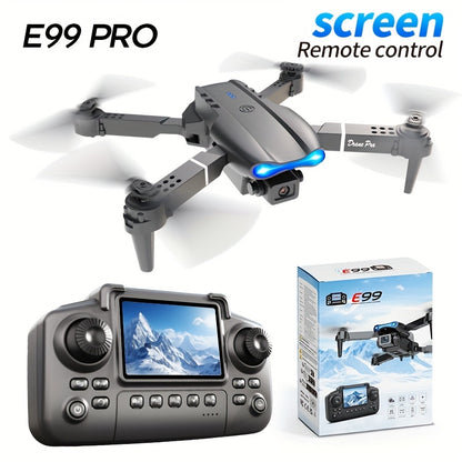 with 2 Batteries NEW Drone MAX Upgrade Edition Drone with Screen Control, Dual Camera, Obstacle Avoidance, Brushless Motor, Foldable Arms, Ldeal for Night Flying, Remote Control with Screen