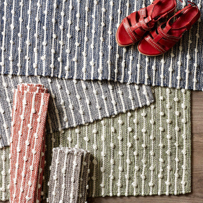 DII Slub Rug Collection Recycled Cotton Loop, 2x3', Mineral Gray