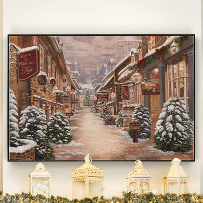 Renditions Gallery Christmas Decor Paintings for Wall Decorations Land of Wonder Farmhouse Canvas Wall Hanging Prints for Bedroom Dining Living Room Office Home Kitchen Wall Decor - 32"X48" LT18