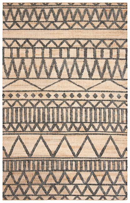 SAFAVIEH Kilim Collection Accent Rug - 3' x 5', Natural & Charcoal, Handmade Flat Weave Jute, Ideal for High Traffic Areas in Entryway, Living Room, Bedroom (KLM752A)