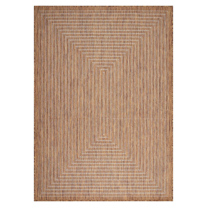 Adiva Rugs Outdoor Indoor Area Rug, Weather Resistant, Easy to Clean, Stain Resistant Floor Mat for Dining Room, Backyard, Deck, Patio (Wooden, 8' x 10')