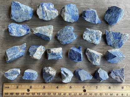 GAF TREASURES Wholesale Raw Lapis Lazuli Crystals, Natural Lapis Lazuli Stone, Natural Rough Lapis Lazuli Crystals, Lapis Lazuli Rough, Lapis Lazuli Healing Crystals (Lapis Lazuli, 0.5 Pound)