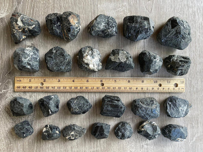 GAF TREASURES Wholesale Raw Black Tourmaline Crystals, Natural Black Tourmaline Stone, Black Tourmaline Rough, Healing Crystals (Black Tourmaline, 0.5 Pound)