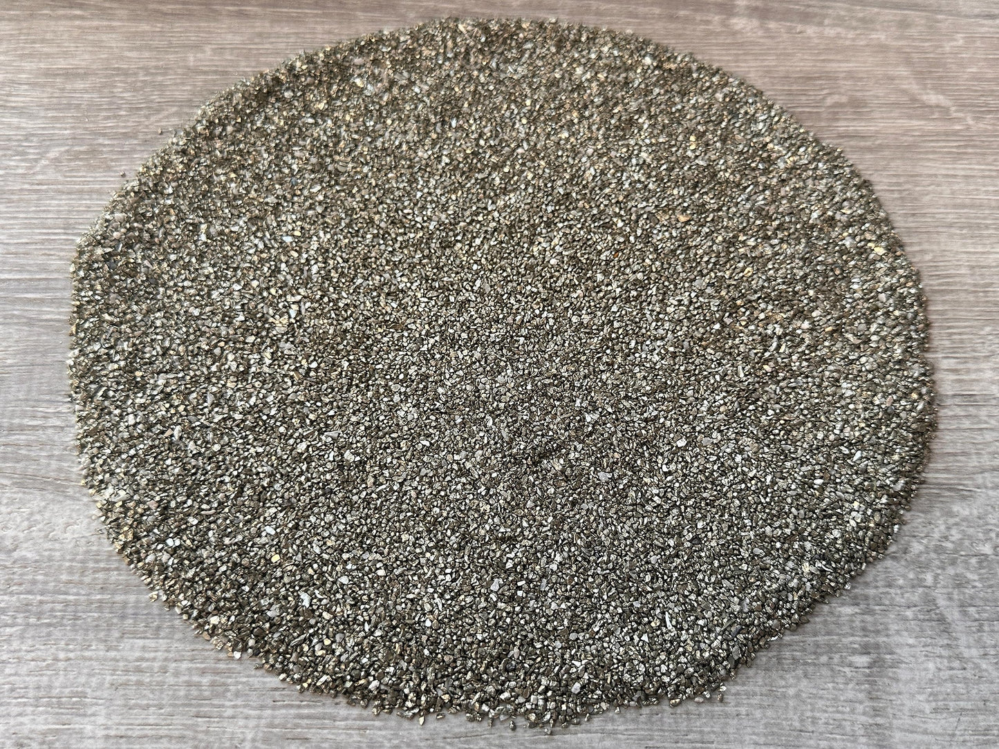 Pyrite Sand Chips – Natural Mini Pyrite Sand Stones, Crushed Undrilled Pyrite Sand, Semi-Tumbled Genuine Pyrite Sand (1 lb Bulk)