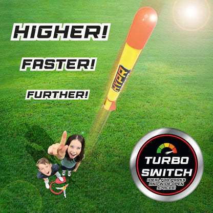 Flybar Hypr Rocket Launcher for Kids - Patented Design, Reach up to 500 Feet, Dual Pack with 2 Launchers & 4 Rockets, Connectable, Indoor/Outdoor Toys and Games
