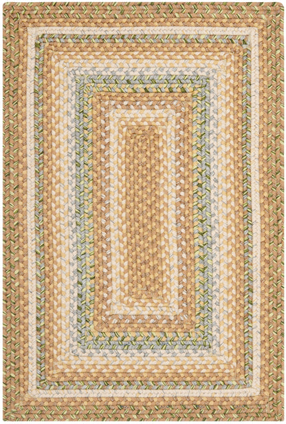 SAFAVIEH Washable Rug Outdoor Braided Collection - 2' x 3', Tan & Multi, Handmade & Reversible, Non-Shedding & Easy to Clean, Ideal for Entryway, Patio, Kitchen, Mudroom, Front Door (BRD314A)