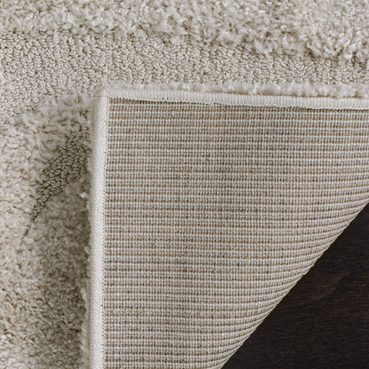 SAFAVIEH Florida Shag Collection Accent Rug - 3'3" x 5'3", Creme & Creme, Non-Shedding & Easy Care, 1.2-inch Thick Ideal for High Traffic Areas in Foyer, Living Room, Bedroom (SG468-1111)