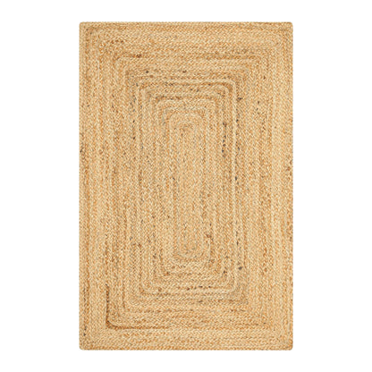 Savi Home Hand Woven Jute Braided Rug, 2'x3' - Natural, Reversible Boho Entry Area Rugs for Kitchen, Living Room, Farmhouse Indoor Outdoor Decorative Floor Rug, 24x36 Inches