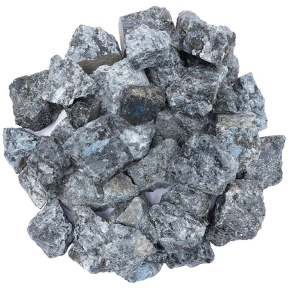 Crocon 1LB Larvikite Rough Bulk Natural Stone Raw Gemstone Tumbling Cabbing Polishing Mining Chakra Meditation Balancing Reiki Healing Good Luck Gift Home Office Decor