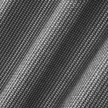 Parklane Dark Grey 4-Piece Rod Pocket Wave Window Panel Set, 2 Jacquard Panels & 2 Sheer Panels, Elegant Layered Curtains for Living Room or Bedroom,84"