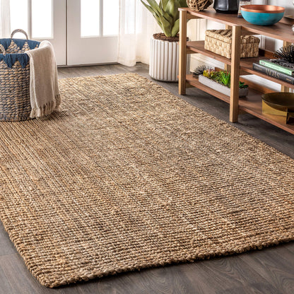 JONATHAN Y Pata Hand Woven Chunky Jute Natural Indoor Area Rug, 5x8, Bohemian, Rustic, Cottage, Easy-Cleaning for Living Room, Bedroom, Kitchen, Non-Shedding (NRF102A-5)