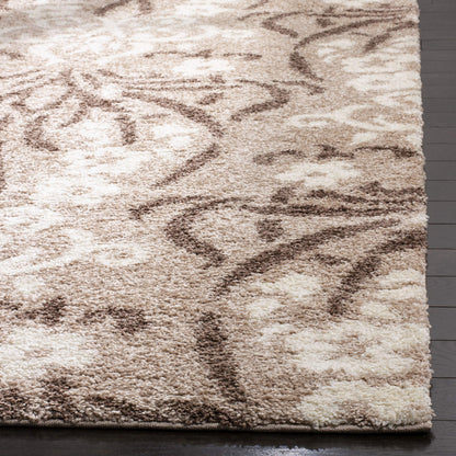 SAFAVIEH Florida Shag Collection Accent Rug - 3'3" x 5'3", Beige & Cream, Non-Shedding & Easy Care, 1.2-inch Thick Ideal for High Traffic Areas in Foyer, Living Room, Bedroom (SG457-1311)