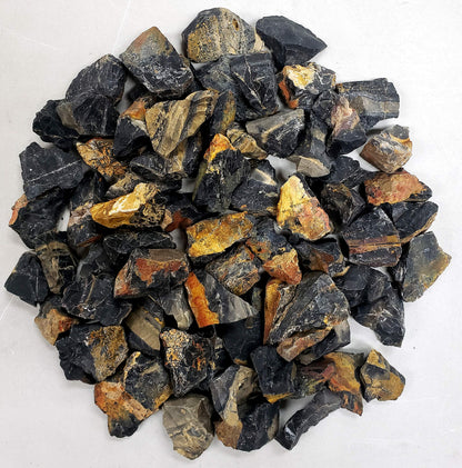 MINERALUNIVERSE 1/2 LB Black Onyx Stones - Bulk Black Onyx Crystal - Raw Natural Stones & Crystals - Fountain Rocks for Cabbing, Polishing, Wire Wrapping, Reiki, Chakra Crystal Healing