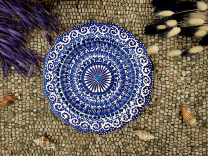 Ayennur Turkish Decorative Plate Handmade Ceramic Ornament for Home&Office Wall Decor