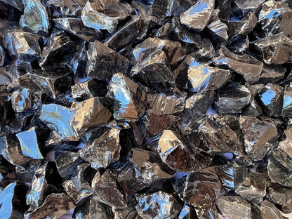 WHOLESALE Raw Black Obsidian Crystals, Natural Black Obsidian Stone, Natural Rough Black Obsidian crystals, Black Obsidian Rough, Black Obsidian Healing Crystals (Black Obsidian, 0.5 Pound)