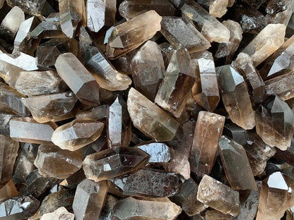 GAF TREASURES Wholesale Smoky Quartz Points, Natural Smoky Quartz Points, Raw Smoky Quartz Points Healing Crystals (Smoky Quartz Points, 0.25 Pound)