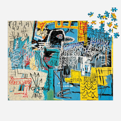 Galison Basquiat Bird On Money – 500 Piece Book Puzzle with Iconic Bird On Money Charlie Parker Tribute Artwork Packaged in Magnetic Keepsake Book Sized Box