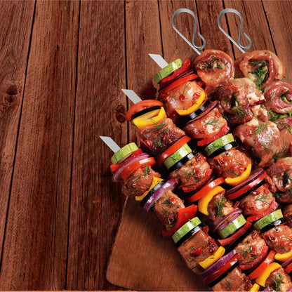 Norpro 8775 Stainless Steel Flat Skewers, Set of 6, 12.5" in length