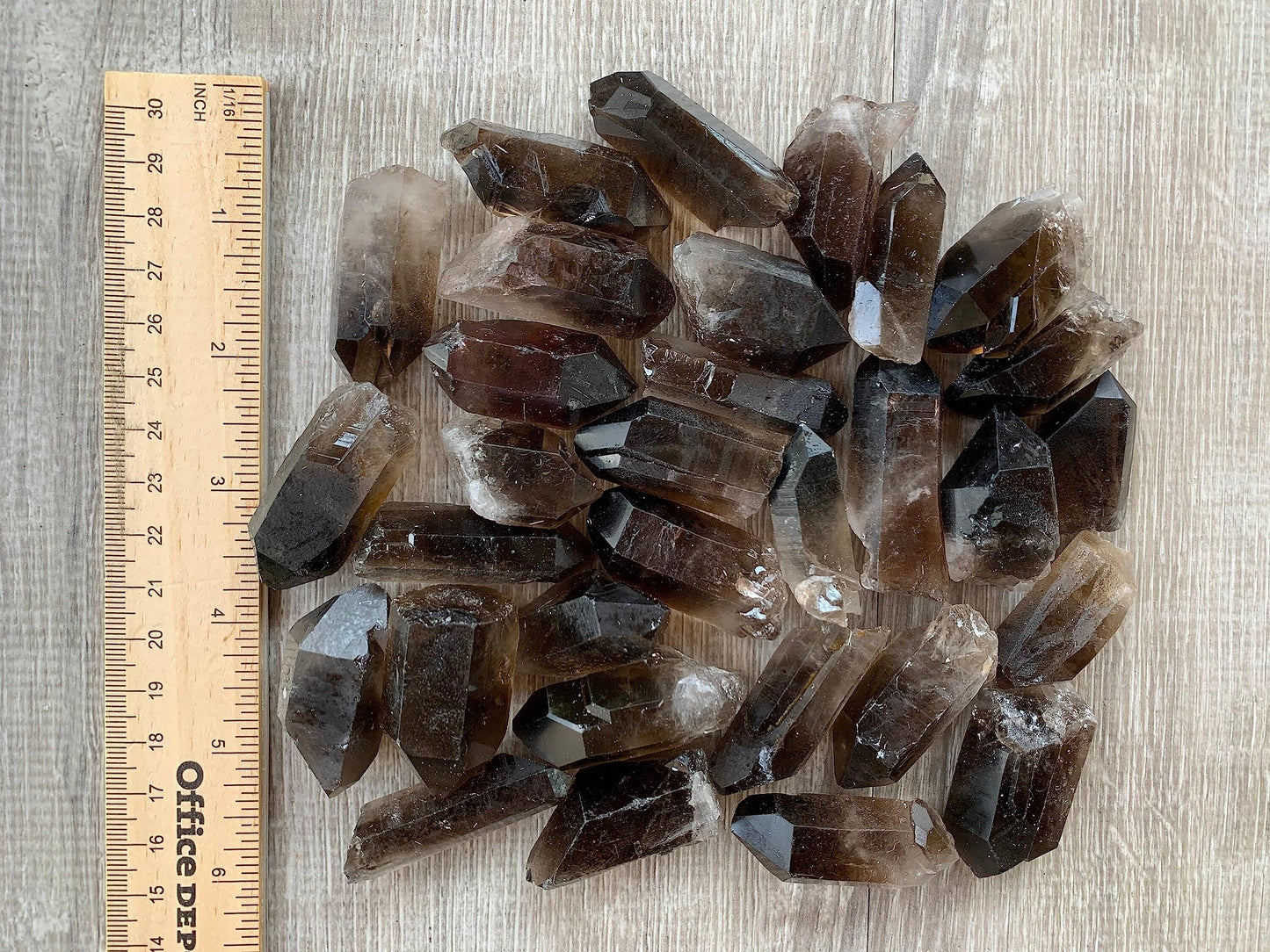 GAF TREASURES Wholesale Smoky Quartz Points, Natural Smoky Quartz Points, Raw Smoky Quartz Points Healing Crystals (Smoky Quartz Points, 0.25 Pound)
