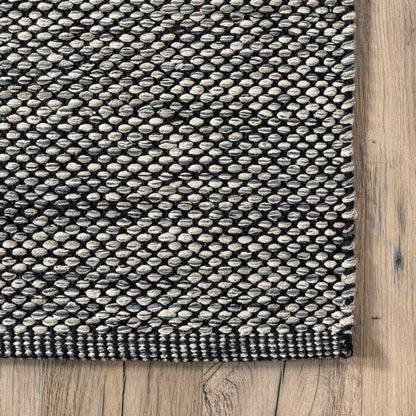 nuLOOM Alessi Solid Farmhouse Cotton Area Rug, 5x8, Grey