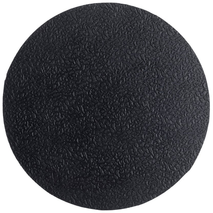 HF by LT Rubber Medallion Garden Stepping Stone, 11-3/4 inches, Black, Set of 3