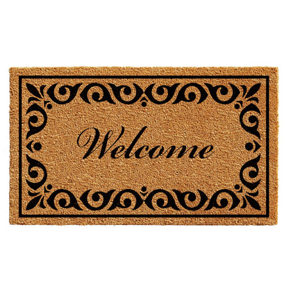 Calloway Mills 102242436 Breaux Welcome Doormat, 24" x 36", Natural/Black