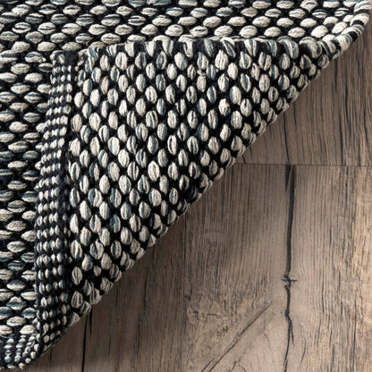 nuLOOM Alessi Solid Farmhouse Cotton Area Rug, 5x8, Grey
