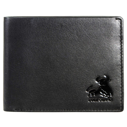 BULL GUARD RFID Blocking Wallet For Men Bifold Soft Black Genuine Nappa Leather Secure and Durable Extra Capacity Billfold with 11 Credit Cards