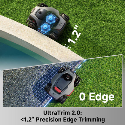 MOVA LiDAX Ultra 3000 AWD Robot Lawn Mower Wire Free RTK Free for up to 0.75 Acre*Dual Maps, 360° 3D LiDAR & AI Dual Vision Mapping, Robotic Mower with 4G, for 80% Slopes, Cutting Height 1.2”–3.9“