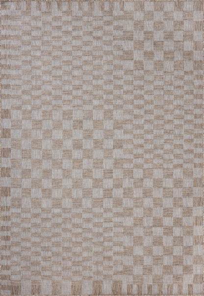 Loloi Amber Lewis Topanga Collection TOP-03 Natural/Dove 6'-7" x 9'-4" Indoor/Outdoor Area Rug