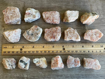 GAF TREASURES Wholesale Raw Sunstone, Natural Sunstone, Natural Rough Sunstone Crystals, Rough Sunstone, Sunstone Healing Crystals (Sunstone, 0.5 Pound)