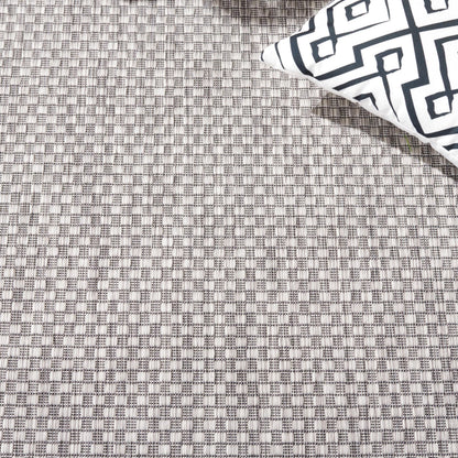 SAFAVIEH Courtyard Collection 8' x 10' Light Grey/Black CY8475 Indoor/ Outdoor Patio Backyard Mudroom Area Rug