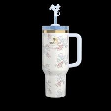 Butterfly Blue Stanley Quencher Tumbler 40oz with Gift Box – Insulated Travel Mug with Handle & Straw