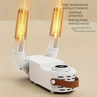 Portable Shoe Dryer | Fast, Quiet, Efficient Drying, 110V Smart Timer with Auto Shut-off, Foldable Design, Suitable for Work Boots, Gloves, Hats, Socks | A Must-have Household Item, Perfect as Thanksgiving, Christmas, Holiday Gifts, Without Battery