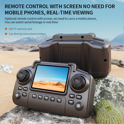with 2 Batteries NEW Drone MAX Upgrade Edition Drone with Screen Control, Dual Camera, Obstacle Avoidance, Brushless Motor, Foldable Arms, Ldeal for Night Flying, Remote Control with Screen