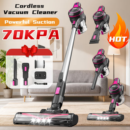 INSE Corded And Cordless Vacuum Cleaner For Home, 35-70KPA 6-in-1Rechargeable Powerful Handheld Vacuum Cleaner/Detachable Battery, Running Time 45 Minutes, 50.5 Oz Dust Cup, LED Brush, Vacuum Cleaners For Home, Hardwood Floor, Carpet And Pet Hair